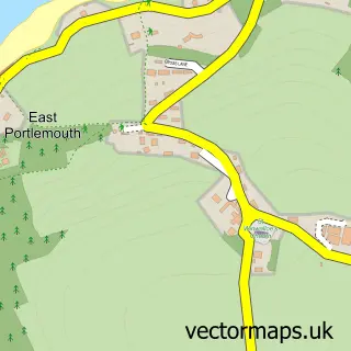 Street map sample of East Portlemouth, Devon