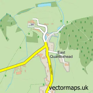 Street map sample of East Quantoxhead, Somerset
