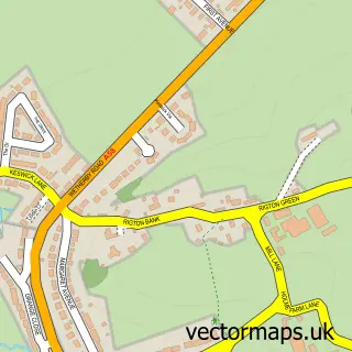 Street map sample of East Rigton, West Yorkshire