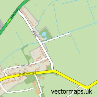 Street map sample of East Rudham, Norfolk