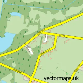 Street map sample of East Ruston, Norfolk