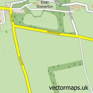 Street map sample of East Somerton, Norfolk