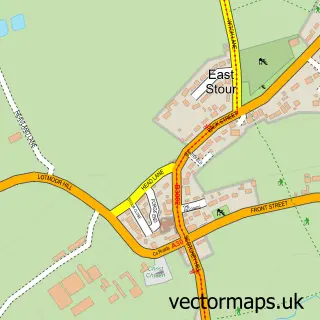 Street map sample of East Stour, Dorset