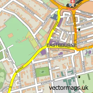 Street map sample of Eastbourne, East Sussex