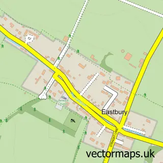 Street map sample of Eastbury, Berkshire