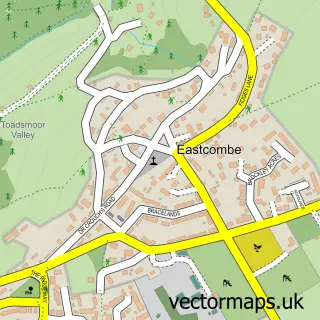 Street map sample of Eastcombe, Gloucestershire