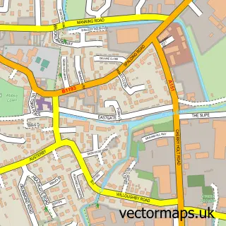 Street map sample of Eastgate, Lincolnshire