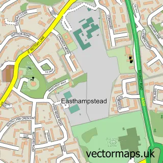 Street map sample of Easthampstead, Berkshire