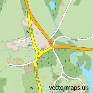 Street map sample of Eastnor, Herefordshire