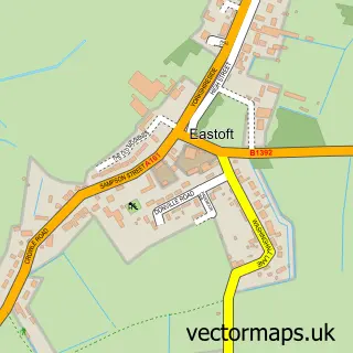 Street map sample of Eastoft, Lincolnshire