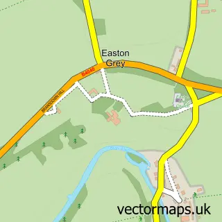 Street map sample of Easton Grey, Wiltshire