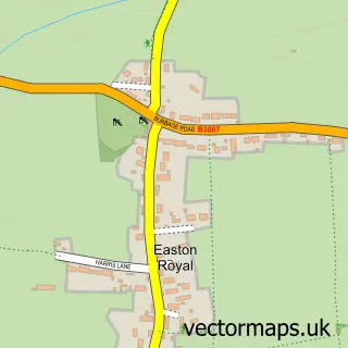 Street map sample of Easton Royal, Wiltshire