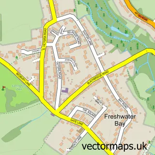 Street map sample of Easton, Isle of Wight