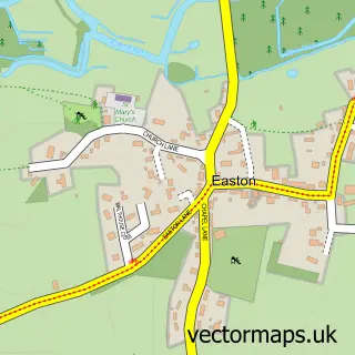 Street map sample of Easton, Hampshire