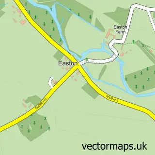 Street map sample of Easton, Berkshire