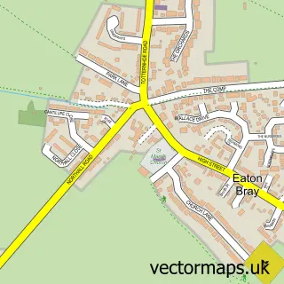 Street map sample of Eaton Bray, Bedfordshire