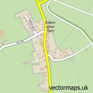 Street map sample of Eaton upon Tern, Shropshire