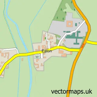 Street map sample of Eaton, Nottinghamshire