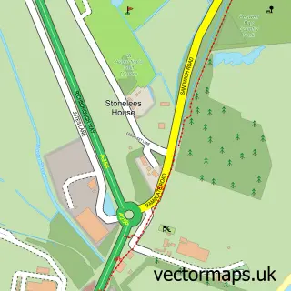 Street map sample of Ebbsfleet, Kent