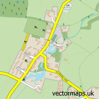 Street map sample of Ecchinswell, Hampshire