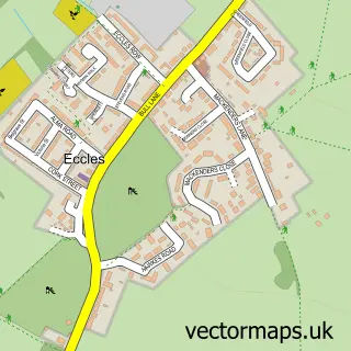 Street map sample of Eccles, Kent