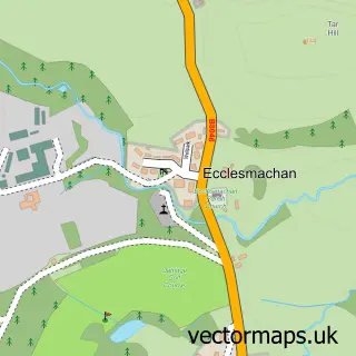 Street map sample of Ecclesmachan, West Lothian