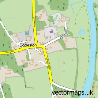 Street map sample of Eccleston, Cheshire