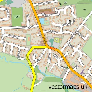 Street map sample of Eccleston, Lancashire