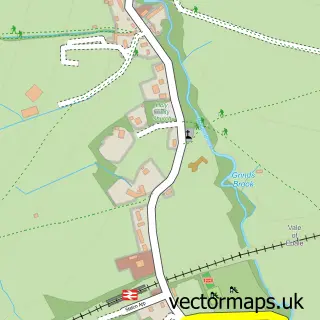 Street map sample of Edale, Derbyshire