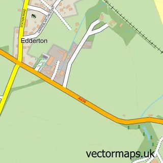 Street map sample of Edderton, Ross and Cromarty