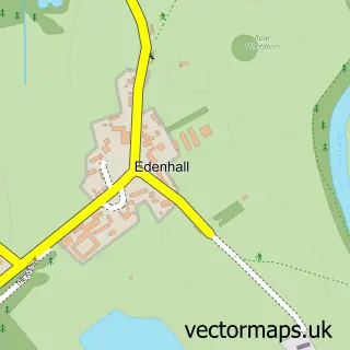 Street map sample of Edenhall, Cumbria