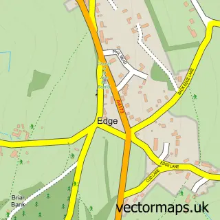 Street map sample of Edge, Gloucestershire