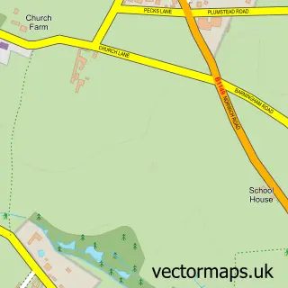 Street map sample of Edgefield, Norfolk