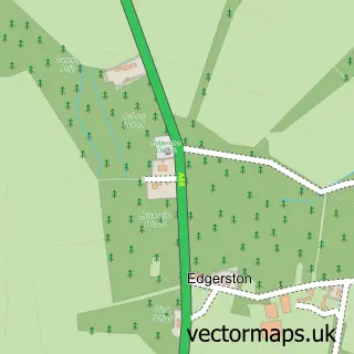 Street map sample of Edgerston, Roxburgh, Ettrick and Lauderdale