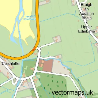 Street map sample of Edinbane, Ross and Cromarty
