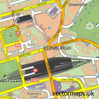 Street map sample of Edinburgh, City of Edinburgh
