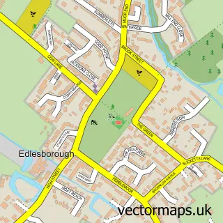 Street map sample of Edlesborough, Buckinghamshire