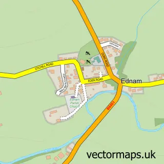 Street map sample of Ednam, Roxburgh, Ettrick and Lauderdale