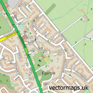 Street map sample of Egerton, Greater Manchester