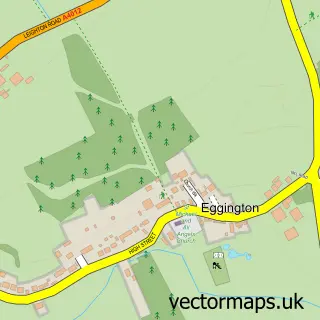 Street map sample of Eggington, Bedfordshire
