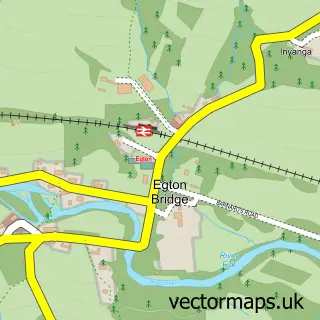 Street map sample of Egton Bridge, North Yorkshire