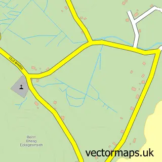 Street map sample of Eòlaigearraidh, Western Isles