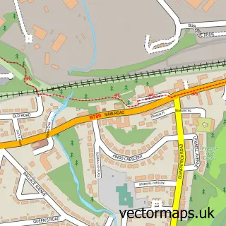 Street map sample of Elderslie, Renfrewshire