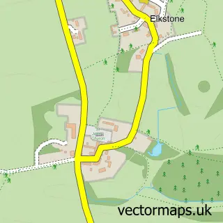 Street map sample of Elkstone, Gloucestershire
