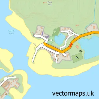 Street map sample of Ellenabeich, Argyll and Bute