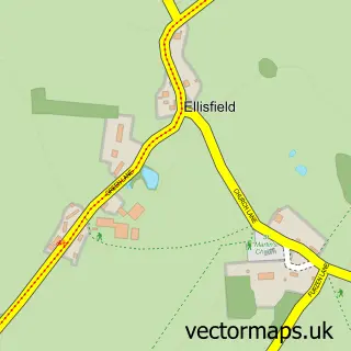Street map sample of Ellisfield, Hampshire