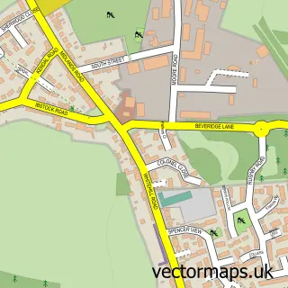 Street map sample of Ellistown, Leicestershire