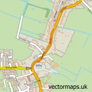 Street map sample of Elm, Cambridgeshire