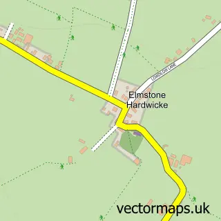 Street map sample of Elmstone Hardwicke, Gloucestershire