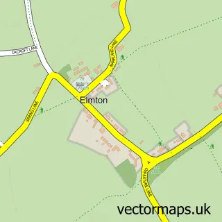 Street map sample of Elmton, Derbyshire
